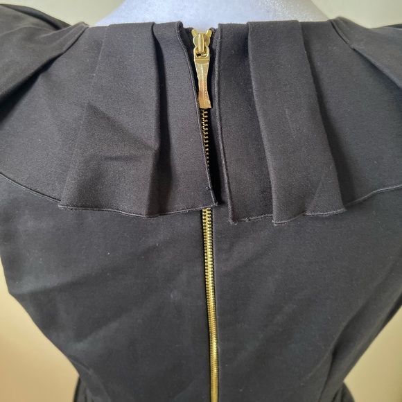 Kate Spade Black Sleeveless Dress w/ pleated collar - Picture 4 of 8